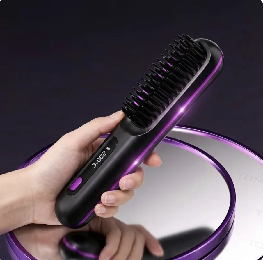 Акумуляторна щітка-випрамляч для волосся